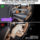 Back Single Seat Pet Car Basket Mat, Hardened Base & Ventilated Mesh Design, Waterproof Stain Proof Dog Seat Cover, Grey Small Size, Christmas Halloween Practical Pet Gift