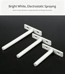 6" Black Hidden T Shelf Bracket 4Pcs w/ 5x60&5x80 Screws