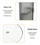 Rotating Birdcage Multi-use Storage Caddy, Dustproof Divided Organiser for Cosmetics, Cutlery, Toothbrushes & Stationery, Transparent White, 2 Pack, Christmas & Halloween Housewarming Gift