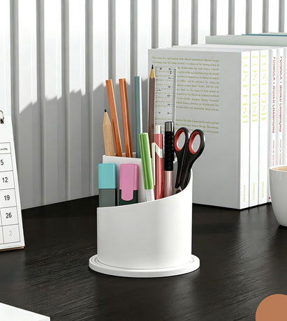 Rotatable Birdcage Vanity & Desktop Organiser, Dustproof Compartment Storage for Cosmetics, Stationery, Toothpaste, Knives, Forks & Spoons, Transparent Grey, 2 Pack, Christmas & Halloween Multi-scene Gift