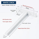 5" White Hidden T Shelf Bracket 4Pcs w/ 5x60&5x80 Screws