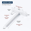 4" White Hidden T Shelf Bracket 4Pcs w/ 5x60&5x80 Screws