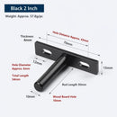 2" Black Hidden T Shelf Bracket 6Pcs w/ 5x60&5x80 Screws
