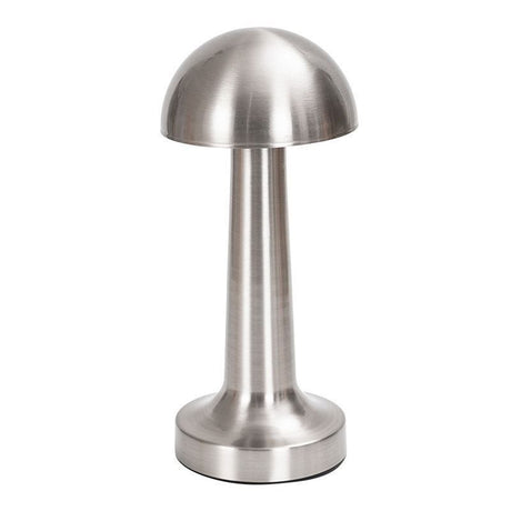 3-Color Dimmable LED Table Lamp Silver Dumbbell B Style, USB Charging Minimalist Metal Tap Light, Office Desk Eye-Caring Ambient Light, Great Christmas Present