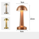 3-Color Dimmable LED Table Lamp Silver Dumbbell B Style, USB Charging Minimalist Metal Tap Light, Office Desk Eye-Caring Ambient Light, Great Christmas Present
