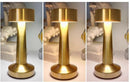 3-Color Dimmable LED Night Light Gold Dumbbell E Style, USB Charging Creative Metal Design, Bedroom Bedside Atmosphere Lamp, Popular Christmas Holiday Gift