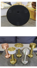 3-Color Dimmable LED Night Light Gold Dumbbell E Style, USB Charging Creative Metal Design, Bedroom Bedside Atmosphere Lamp, Popular Christmas Holiday Gift