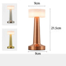 3-Color Dimmable LED Ambient Lamp Gold Dumbbell D Style, USB Charging Premium Metal Finish, Living Room Decorative Table Light, Nice Christmas Present
