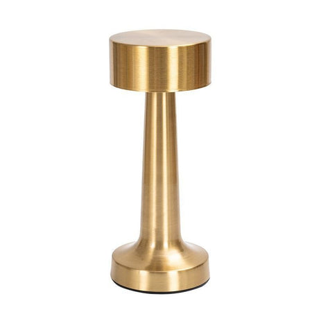 3-Color Dimmable LED Mini Lamp Gold Dumbbell A Style, USB Charging Compact Metal, Bedside Portable Night Light, Great Christmas Present