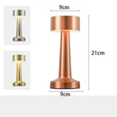 3-Color Dimmable LED Mini Lamp Gold Dumbbell A Style, USB Charging Compact Metal, Bedside Portable Night Light, Great Christmas Present