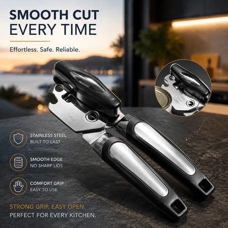 Upgraded Labor Saving Can & Bottle Opener Stainless Steel Household Gadget