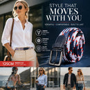 Blue White Red Tri-color Woven Golf Belt 125cm Elastic Stretch Canvas Strap