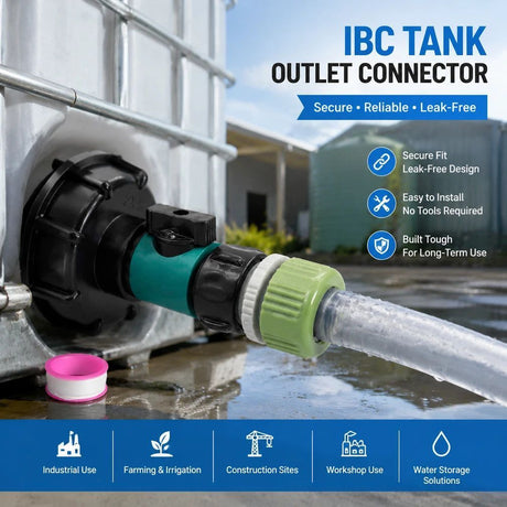 S60*6 Hose Coupling With Shut Off Switch IBC Tote Outlet Fitting