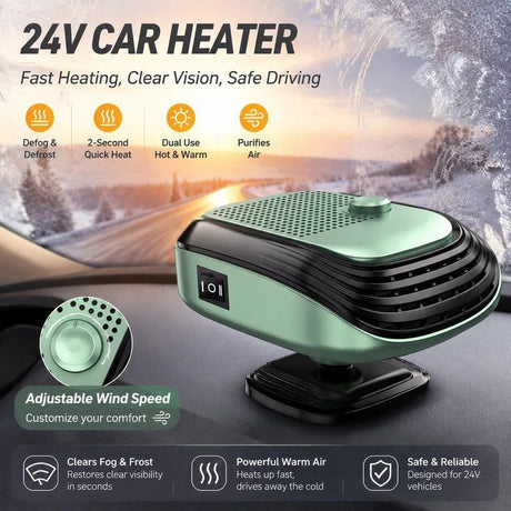 12V White Auto Heating Blower Fast Heating For Sedan Cab