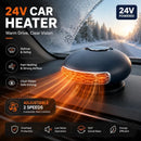 12V Black Gold Car Heater Fast Warm Windshield Defroster