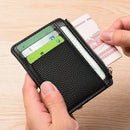 2Pcs 6 Slots Large Capacity Zipper Card Holder,Waterproof & Scratch Resistant,Compact-dark brown