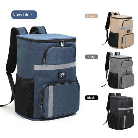Outdoor Camping Insulated Cooler Backpack for Picnic Hiking (Black)