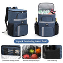 Outdoor Camping Insulated Cooler Backpack for Picnic Hiking (Black)