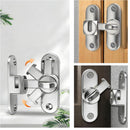 2Pcs No-Drill Door Latch Buckle with Screws