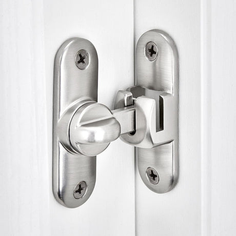 2Pcs No-Drill Door Latch Buckle with Screws