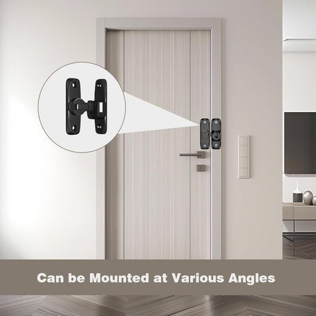 2Pcs No-Drill Door Latch Buckle with Screws