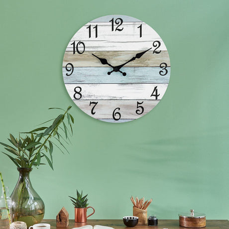 Wooden Wall Clock No.1, 10 Inch