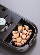 2pcs Starry Blue Pill Box with 1/2 Pill Cutter