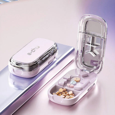 2pcs Cherry Pink Pill Cutter (1/2, 1/3 & 1/4 Cutting)