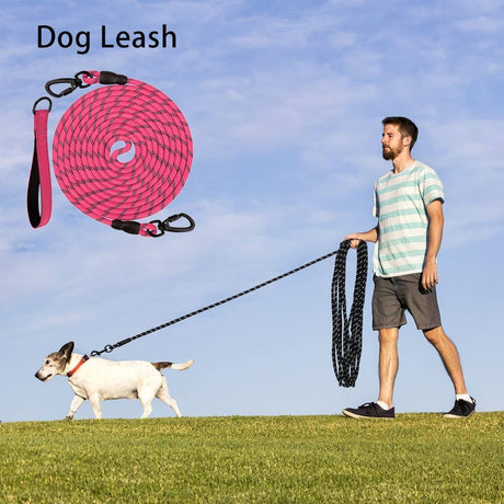 Dog Retractable Leash - Pink, 1.0×5m