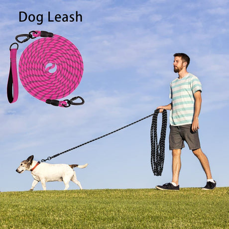Dog Retractable Leash - Rose Red, 1.0×5m