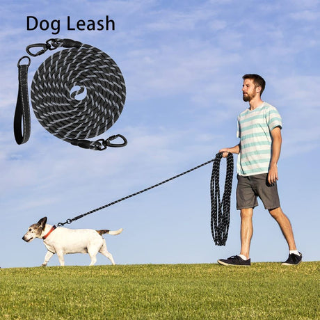 Dog Retractable Leash - Black, 1.0×10m