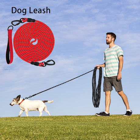 Dog Retractable Leash - Red, 1.0×10m