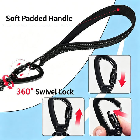 Dog Retractable Leash - Grey, 1.0×10m