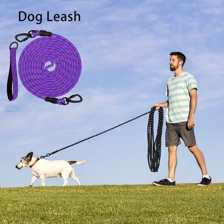 Dog Retractable Leash - Purple, 1.0×10m