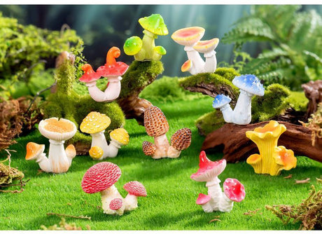 10pcs Artificial Mushroom Ornament-Type 10