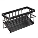 Tall Tilted Dish Drying Rack Black