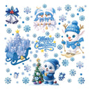8 Styles Christmas Window Stickers Pack