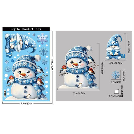 8 Styles Christmas Window Stickers Pack