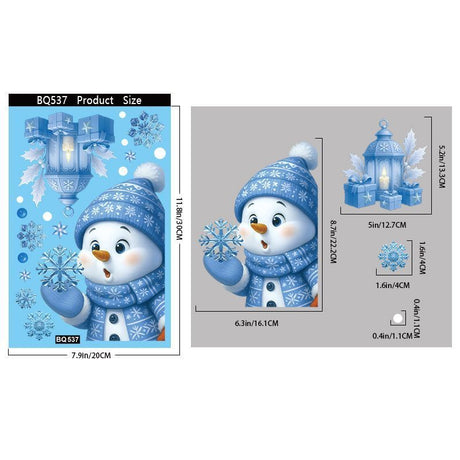 8 Styles Christmas Window Stickers Pack