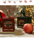 2pcs Square Christmas Apple Gift Box - Dark Green