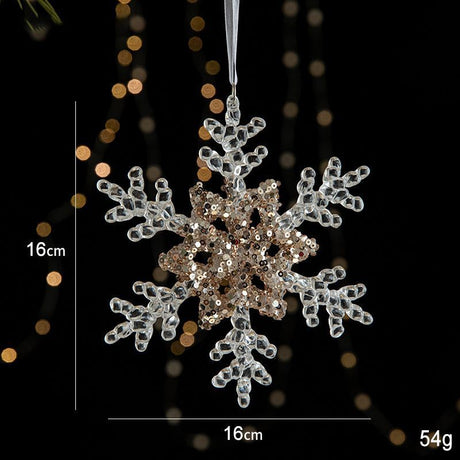 2pcs Snowflake C Christmas Ornament Props