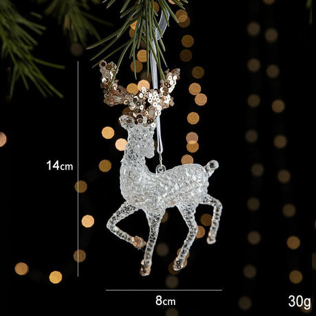 2pcs Walking Reindeer Christmas Ornament Props