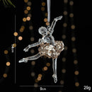 2pcs Ballerina Girl Christmas Ornament Props