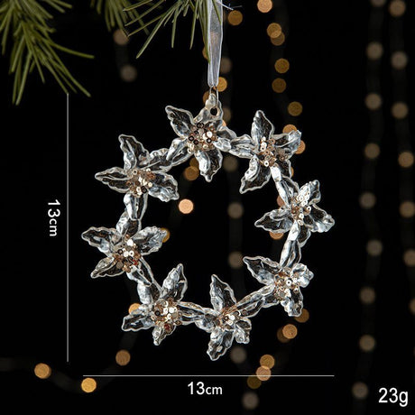 2pcs Wreath Christmas Ornament Props