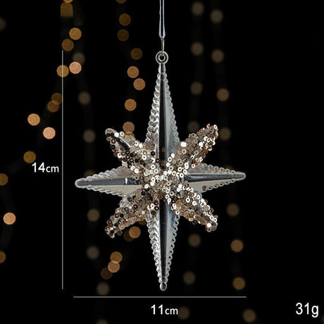 2pcs Burst Star Christmas Ornament Props