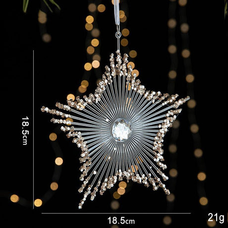 2pcs Five-pointed Star Christmas Ornament Props