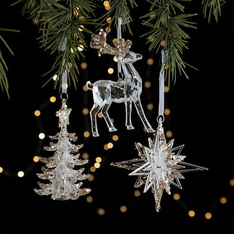 2pcs Five-pointed Star Christmas Ornament Props