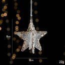 2pcs 3D Five-pointed Star Christmas Ornament Props