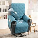 Electric Recliner Sofa Cover - Smoky Cyan