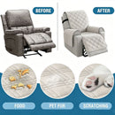 Electric Recliner Sofa Cover - French Grey